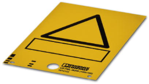 Unlabeled warning sign, (L x W) 100 x 100 mm, PVC, 1014133
