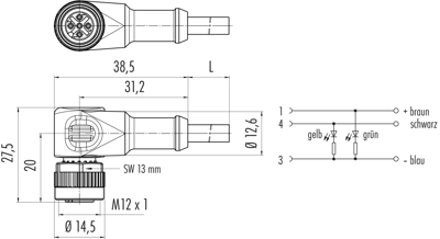 77 3634 0000 50003-0200 binder Sensor-Actuator Cables Image 2