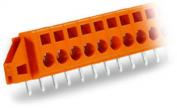 Connector, 2 pole, pitch 5.08 mm, angled, orange, 231-632/023-000