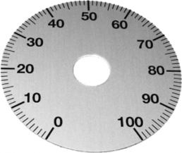 Scale disc, Ø 36 mm, 0-100, 300° for shafts to 10 mm, 60.20.012