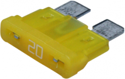 Automotive flat fuse, 20 A, 32 V, yellow, (L x W x H) 19.1 x 5.1 x 18.8 mm, 0287020.L