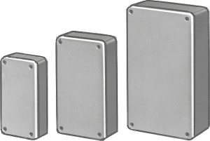 ABS enclosure, (L x W x H) 125 x 70 x 39 mm, gray (RAL 9018), COFFER 2.5 GRAU