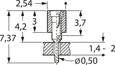 006-1-050-D-B1STF-XS0 MPE-GARRY Semiconductor Sockets, Holders Image 2