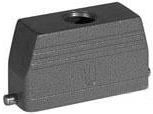 Housing, size 8, die-cast aluminum, PG21, angled/straight, Clip locking, IP65, 1-1102325-7