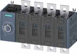 Load-break switch, 4 pole, 500 A, 1000 V, (W x H x D) 242.5 x 164 x 95 mm, screw mounting, 3KD4444-0PE10-0