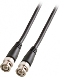 Coaxial cable, BNC plug (straight) to BNC plug (straight), 75 Ω, RG-59, grommet black, 1 m, K8360.1V2