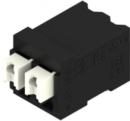 PCB terminal, 2 pole, pitch 3.81 mm, AWG 28-14, 12 A, spring-clamp connection, black, 1869360000