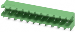 Pin header, 8 pole, pitch 5.08 mm, angled, green, 1735824
