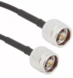 Coaxial Cable, N plug (straight) to N plug (straight), 50 Ω, LMR 195, grommet black, 152 mm, 175101-21-06.00