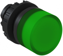 Pilot light, green, front ring black, mounting Ø 22 mm, 12882467