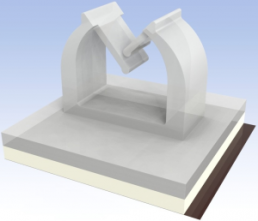 Mounting base, max. bundle Ø 4.6 mm, polyamide, natural, self-adhesive, (L x W x H) 9.4 x 9.4 x 5.7 mm