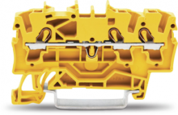 3-wire feed-through terminal, spring-clamp connection, 0.25-4.0 mm², 1 pole, 24 A, 8 kV, yellow, 2002-1306