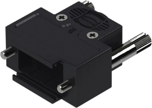D-Sub connector housing, size: 1 (DE), straight 180°, cable Ø 1.5 to 7.5 mm, thermoplastic, black, 09670090492