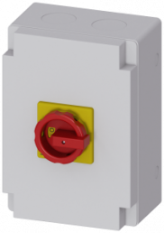 Emergency stop load-break switch, Rotary actuator, 6 pole, 63 A, 690 V, (W x H x D) 212 x 302 x 181 mm, front mounting, 3LD2566-4VD53