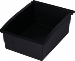 ESD tray, black, (L x W x D) 160 x 210 x 82 mm, 130 ESD-CON