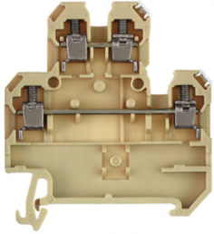 Thermocouple terminal block, Screw connection, 0.5-2.5 mm², beige/yellow