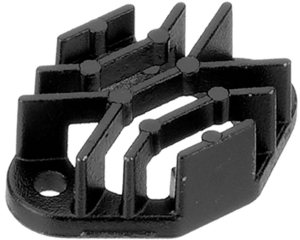 Clip-on heatsink, 27 x 40 x 19.1 mm, 12 K/W, black anodized