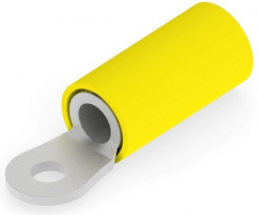 Insulated ring cable lug, 2.62-6.64 mm², AWG 12 to 10, 3.02 mm, M3, yellow