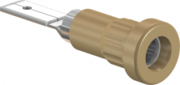 4 mm socket, flat plug connection, mounting Ø 6.8 mm, brown, 23.1015-27