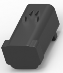 Plug, 6 pole, straight, 2 rows, black, 2040594-4