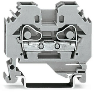 2-wire feed-through terminal, spring-clamp connection, 0.2-6.0 mm², 1 pole, 41 A, 8 kV, gray, 282-101