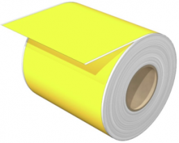 Polyester Label, (L x W) 30 m x 100 mm, yellow, Roll with 1 pcs