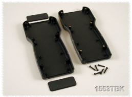 ABS handheld enclosure, (L x W x H) 210 x 100 x 32 mm, black (RAL 9005), IP54, 1553TBK
