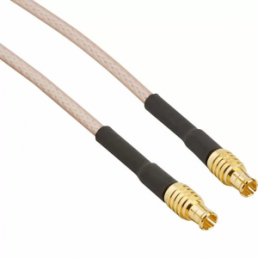 Coaxial Cable, MCX plug (straight) to MCX plug (straight), 75 Ω, RG-179/U, grommet black, 305 mm, 255101-05-12.00