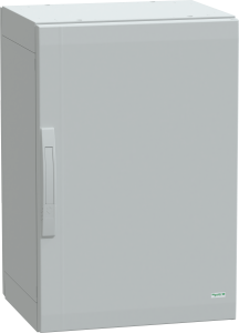 Control cabinet, (H x W x D) 750 x 500 x 420 mm, IP65, polyester, light gray, NSYPLA754G