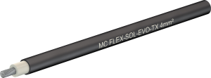 Polyolefine-photovoltaic cable, halogen free, Flex-Sol-Evo-TX, 4.0 mm², AWG 12, black, outer Ø 5.4 mm