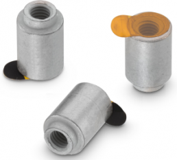 SMD spacer sleeve, internal thread, M3, 6.4 mm, steel