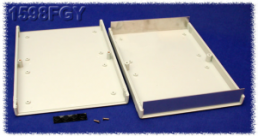 ABS device enclosure, (L x W x H) 250 x 160 x 40 mm, light gray (RAL 7035), IP54, 1598FGY
