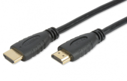 HDMI cable, HDMI plug type A to HDMI plug type A, 0.5 m, black