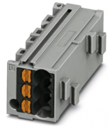 Shunting honeycomb, push-in connection, 0.14-2.5 mm², 1 pole, 17.5 A, 6 kV, black/gray, 3270424