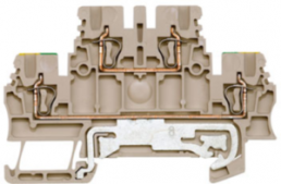 Multi level terminal block, spring balancer connection, 0.5-1.5 mm², 17.5 A, 6 kV, dark beige, 1791120000