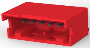 Connector, 6 pole, pitch 2.5 mm, straight, red, 1-1871843-6