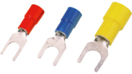 Insulated forked cable lug, 0.5-1.0 mm², 3.2 mm, C3, red