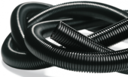 Corrugated hose, inside Ø 12.2 mm, outside Ø 15.7 mm, BR 30 mm, polyamide, black