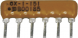 Resistor network, SIP-7, 1.5 kΩ, 0.2 W, ±2 %, 6 resistors, 4607X-101-152LF