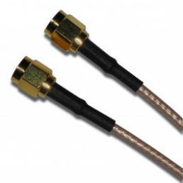 Coaxial Cable, SMA plug (straight) to SMA plug (straight), 50 Ω, RG-316, grommet black, 250 mm, 135101-03-M0.25