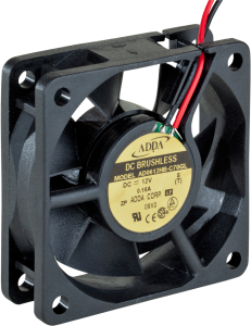 DC axial fan, 12 V, 60 x 60 x 20 mm, 29 m³/h, 31 dB, ball bearing, ADDA, AD0612HB-C70GL