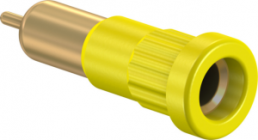 4 mm socket, round plug connection, mounting Ø 6.8 mm, yellow, 23.1016-24