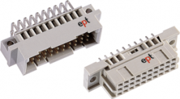 Female connector, type 3C, 30 pole, a-b-c, pitch 2.54 mm, solder pin, straight, 304-80064-02