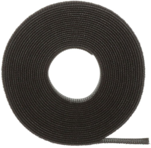 Cable tie with Velcro tape, releasable, nylon, (L x W) 22.86 m x 19.1 mm, black, -18 to 104 °C