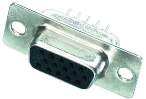 D-Sub socket, 26 pole, high density, equipped, straight, solder pin, 09562515500