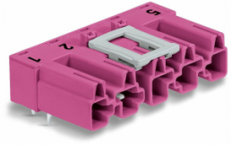 Plug, 5 pole, spring-clamp connection, pink, 770-895/011-000