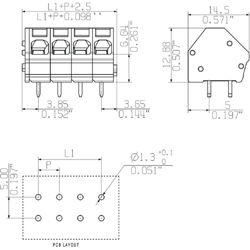 1960190000 Weidmüller PCB Connection Systems Image 3