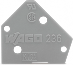 End plate for feed through terminal, 236-100