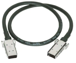 System cable, Har-Link plug, straight to Har-Link plug, straight, PVC, 0.5 m, black
