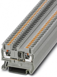 Component terminal block, push-in connection, 0.14-4.0 mm², 500 mA, 8 kV, gray, 3210224
